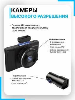 Видеорегистратор INSPECTOR FHD-250 2камера HD Видеорегистратор INSPECTOR FHD-250 2камера HD
